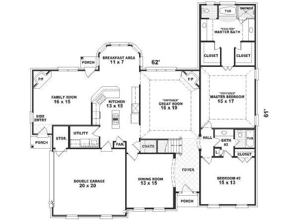 Traditional Floor Plan - Main Floor Plan #81-355