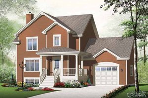 Country Exterior - Front Elevation Plan #23-2509