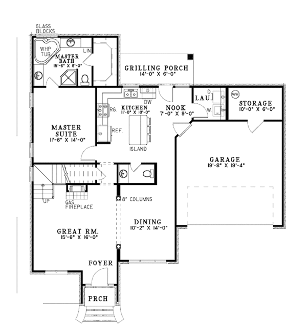 Home Plan - European Floor Plan - Main Floor Plan #17-2985