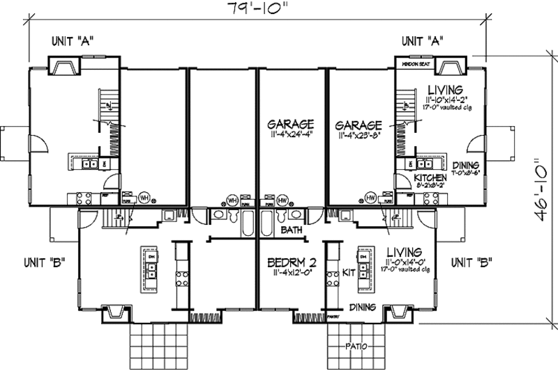 Architectural House Design - Floor Plan - Main Floor for Prairie House Plan #320-1153 - 2 bed, 2 bath