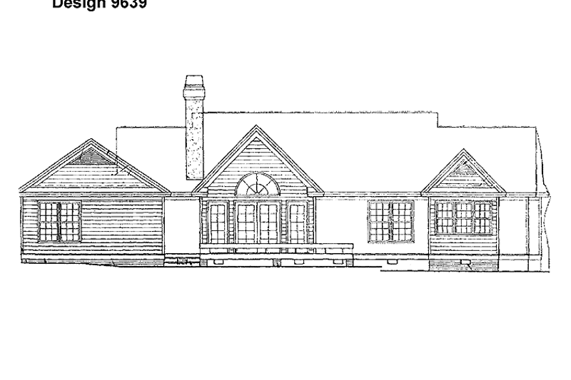 Architectural House Design - Exterior - Rear Elevation for Country House Plan #929-92 - 3 bed, 2 bath