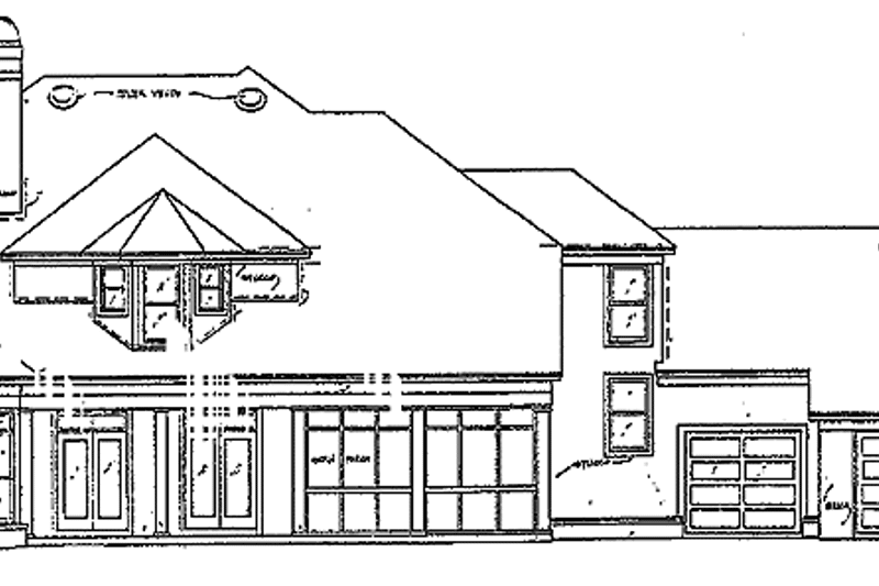 Home Plan - Exterior - Rear Elevation for Craftsman House Plan #952-77 - 5 bed, 3.5 bath