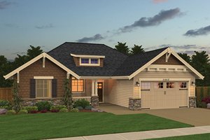 Exterior - Front Elevation 3 for Craftsman House Plan #943-48 - 3 bed, 2 bath