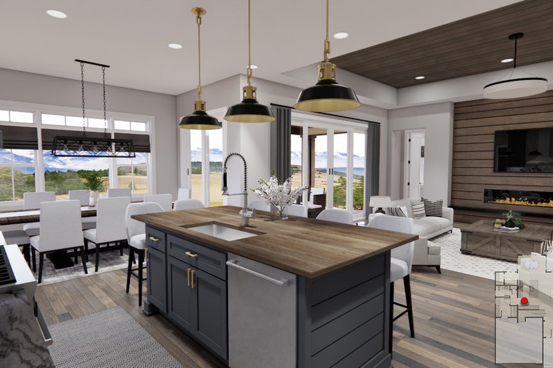 House Blueprint - Interior - Kitchen for Traditional House Plan #51-1219 - 3 bed, 2.5 bath