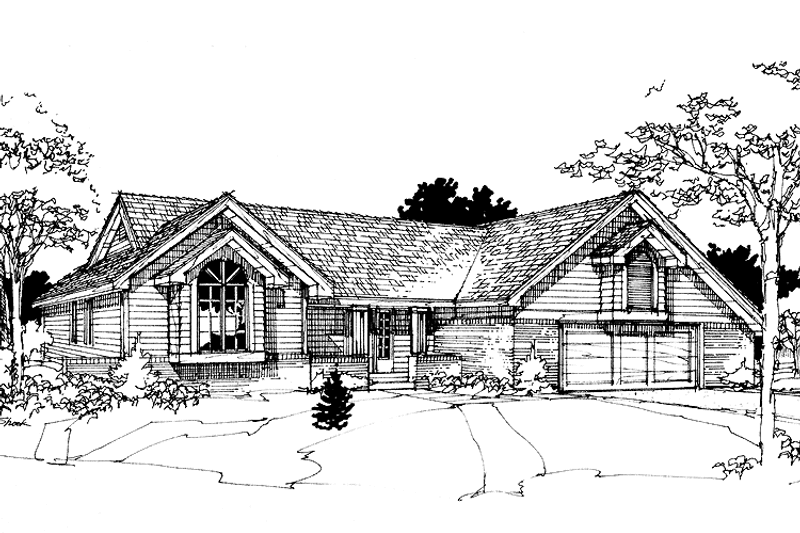 Home Plan - Exterior - Front Elevation 3 for Country House Plan #320-679 - 3 bed, 2.5 bath