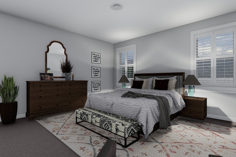 House Plan Design - Interior - Master Bedroom 1 for Craftsman House Plan #1060-52 - 4 bed, 2.5 bath