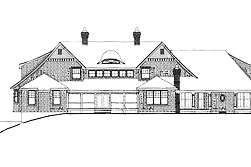 Architectural House Design - Exterior - Rear Elevation for Traditional House Plan #314-295 - 6 bed, 7.5 bath