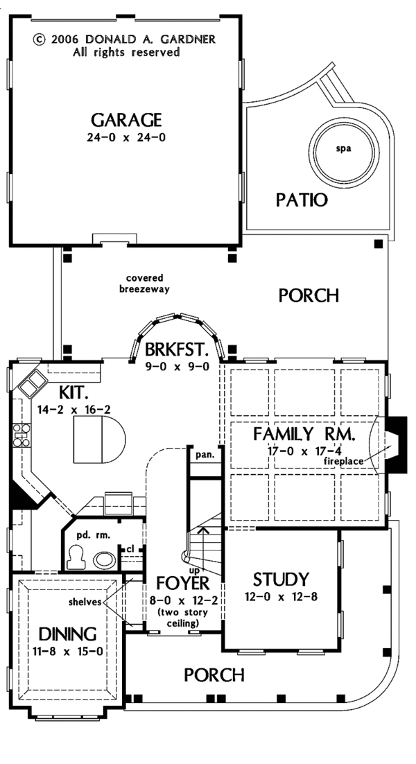 Traditional Floor Plan - Main Floor Plan #929-812