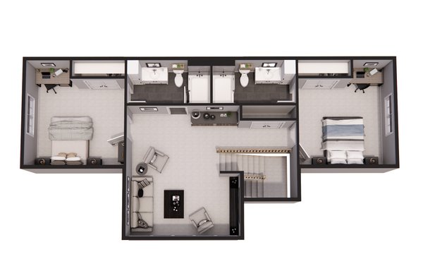 Farmhouse Floor Plan - Upper Floor Plan #51-1302