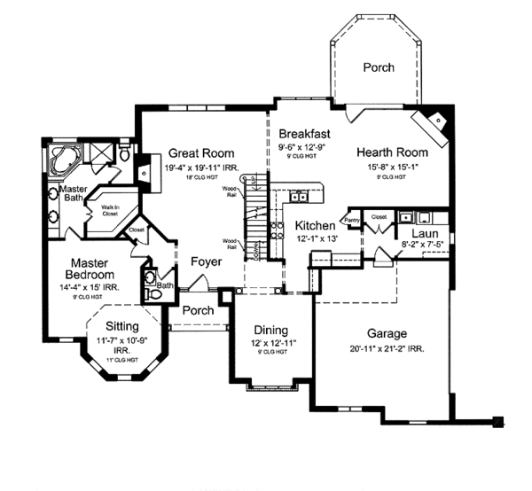 Dream House Plan - Country Floor Plan - Main Floor Plan #46-806