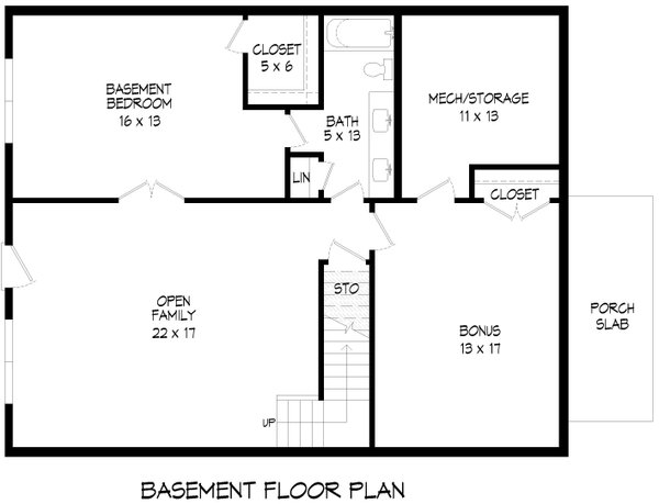 Home Plan - Country Floor Plan - Lower Floor Plan #932-982