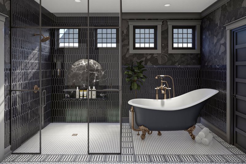 Home Plan - Interior - Master Bathroom 1 for European House Plan #455-588 - 3 bed, 3.5 bath