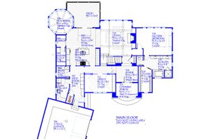 Floor Plan - Main Floor for Traditional House Plan #901-137 - 3 bed, 3.5 bath