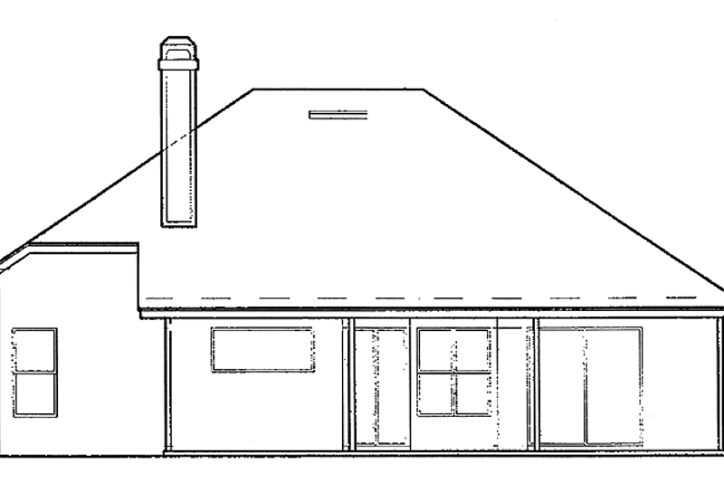 Home Plan - Exterior - Rear Elevation for Mediterranean House Plan #417-723 - 4 bed, 3 bath