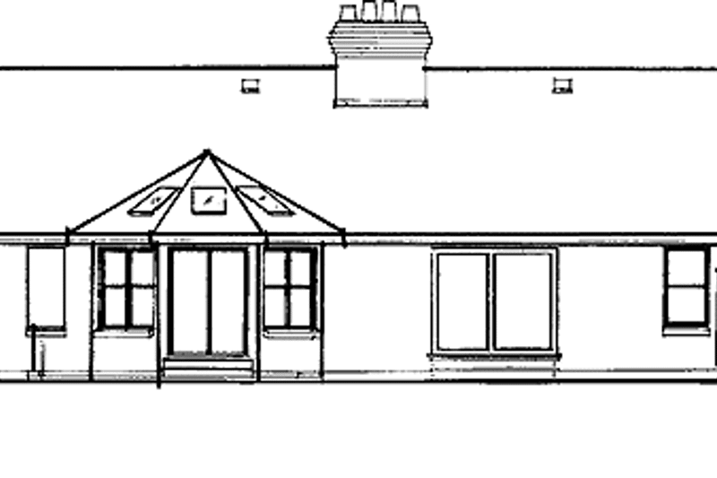 Home Plan - Exterior - Rear Elevation for Ranch House Plan #47-734 - 3 bed, 2.5 bath