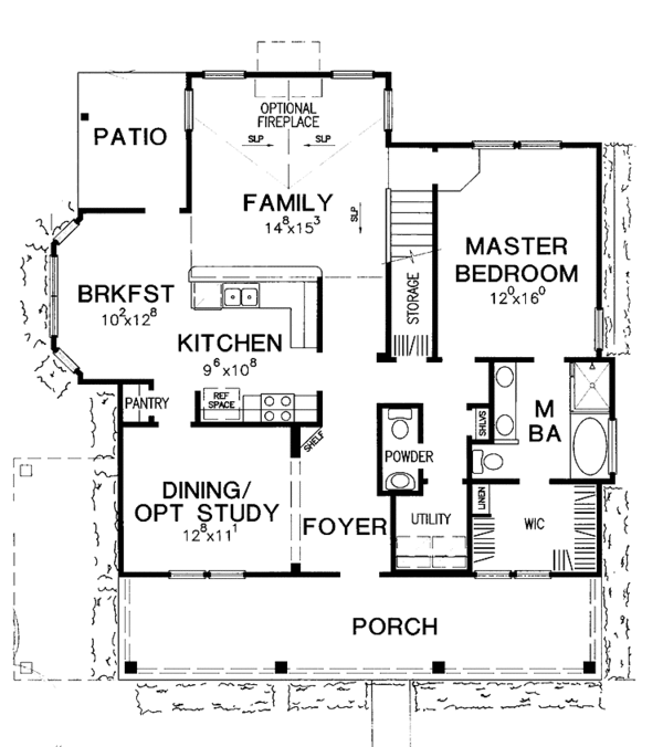 House Plan Design - Country Floor Plan - Main Floor Plan #472-141