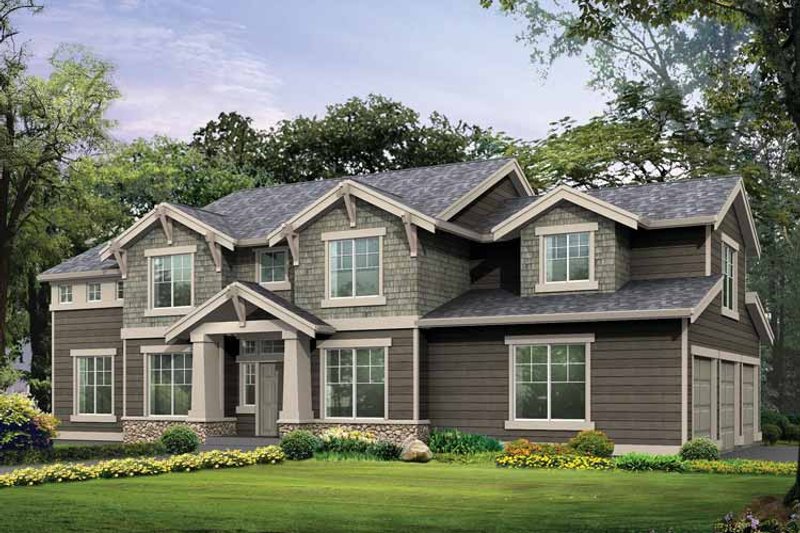 Dream House Plan - Exterior - Front Elevation 3 for Craftsman House Plan #132-325 - 3 bed, 2.5 bath