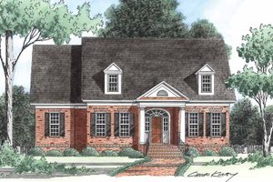 Classical Exterior - Front Elevation Plan #1054-7