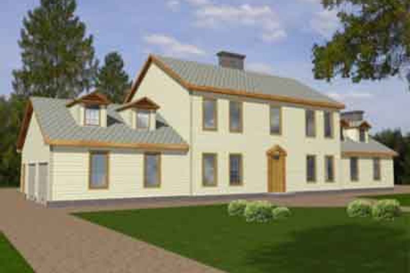 Home Plan - Colonial Exterior - Front Elevation Plan #117-218
