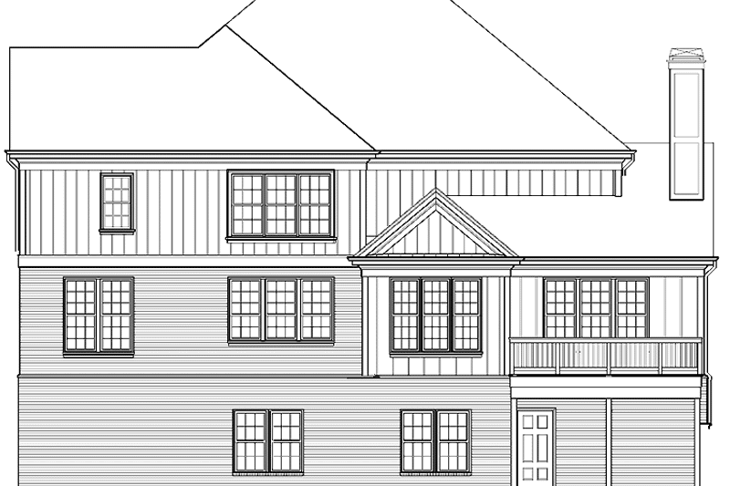Dream House Plan - Exterior - Rear Elevation for Traditional House Plan #429-306 - 4 bed, 3 bath