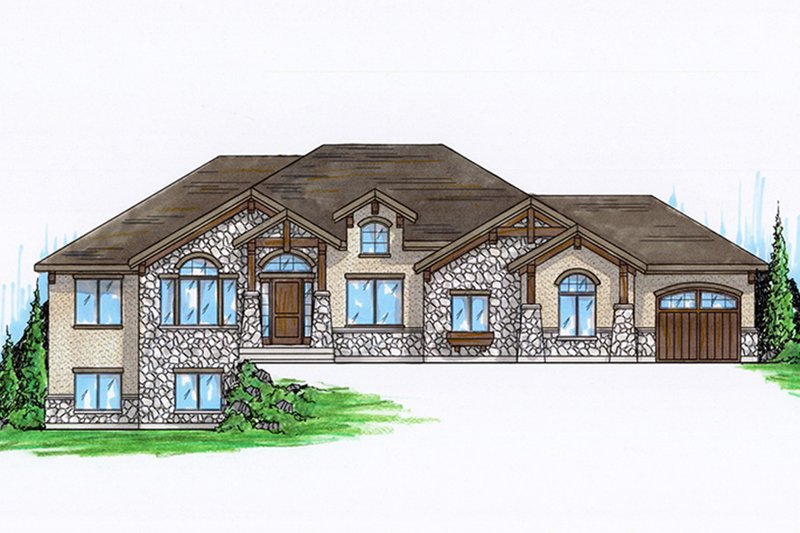 Architectural House Design - Craftsman Exterior - Front Elevation Plan #945-104