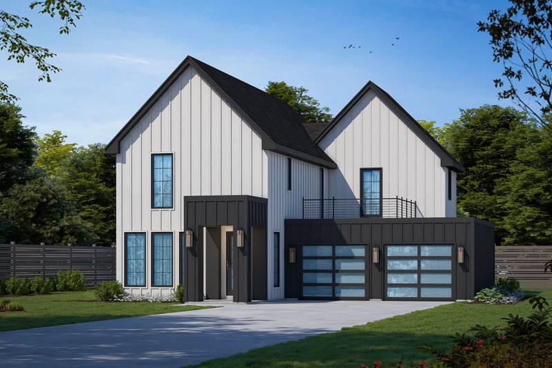 House Blueprint - Modern Exterior - Front Elevation Plan #20-2505