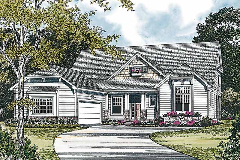 House Blueprint - Craftsman Exterior - Front Elevation Plan #453-216