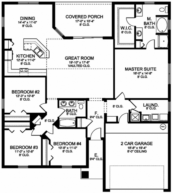 Architectural House Design - Traditional Floor Plan - Main Floor Plan #1058-120