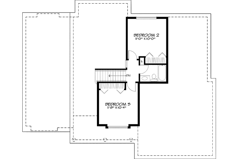 Home Plan - Floor Plan - Upper Floor for Country House Plan #320-574 - 3 bed, 2.5 bath