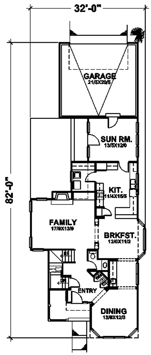 Home Plan - Country Floor Plan - Main Floor Plan #320-1490