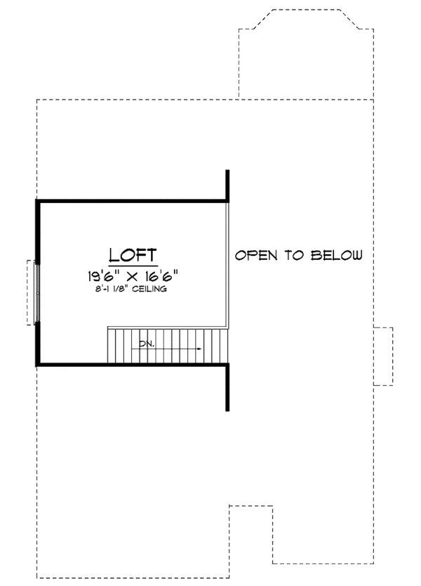 House Design - Bungalow Floor Plan - Upper Floor Plan #70-1367