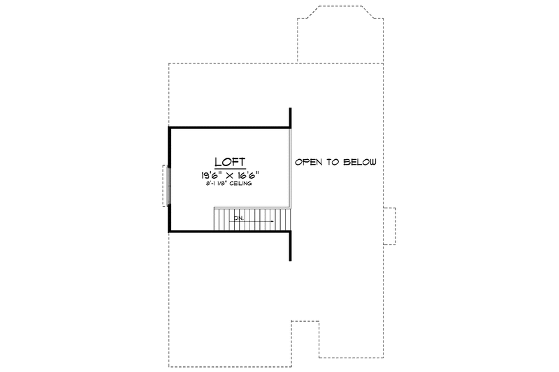 Home Plan - Floor Plan - Upper Floor for Bungalow House Plan #70-1367 - 2 bed, 2 bath