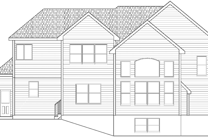 Home Plan - Exterior - Rear Elevation for Traditional House Plan #328-421 - 4 bed, 2.5 bath