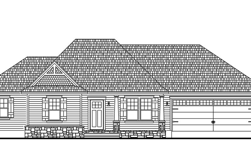 Dream House Plan - Exterior - Front Elevation 3 for Cottage House Plan #406-9661 - 3 bed, 2 bath