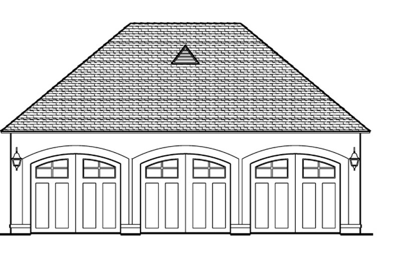 House Plan Design - Exterior - Other Elevation 2 for European House Plan #1058-24 - 5 bed, 5.5 bath