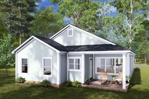 Exterior - Rear Elevation for Contemporary House Plan #513-2286 - 3 bed, 2 bath