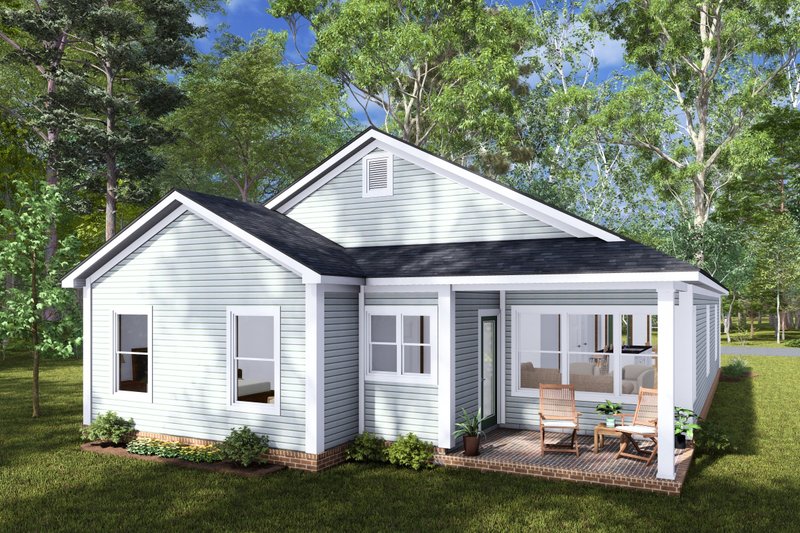 Home Plan - Exterior - Rear Elevation for Contemporary House Plan #513-2286 - 3 bed, 2 bath