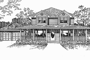 Home Plan - Country Exterior - Front Elevation Plan #965-6