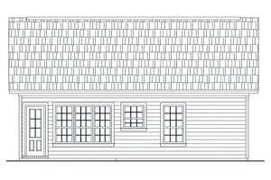 Exterior - Rear Elevation for Ranch House Plan #21-620 - 2 bed, 2 bath