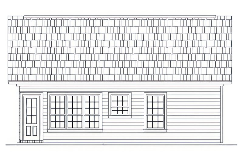 House Blueprint - Exterior - Rear Elevation for Ranch House Plan #21-620 - 2 bed, 2 bath