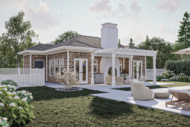 Home Plan - Exterior - Other Elevation 1 for Cottage House Plan #455-631, 1 bath