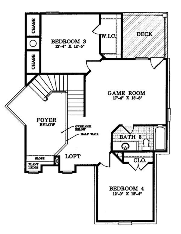 Architectural House Design - Country Floor Plan - Upper Floor Plan #952-82