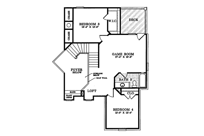 Dream House Plan - Floor Plan - Upper Floor for Country House Plan #952-82 - 4 bed, 3 bath