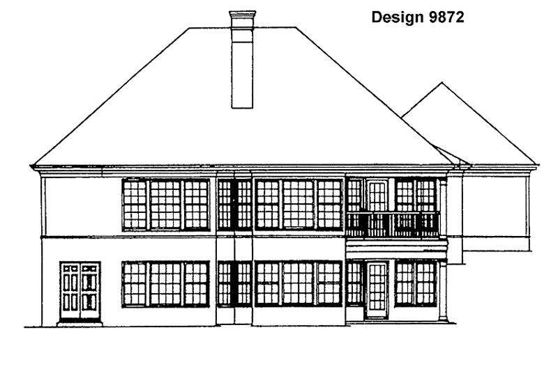 House Blueprint - Exterior - Rear Elevation for Traditional House Plan #429-102 - 3 bed, 2.5 bath