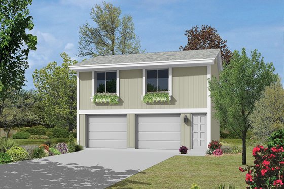 House Plan Design - Exterior - Front Elevation for Traditional House Plan #57-632 - 1 bed, 1 bath