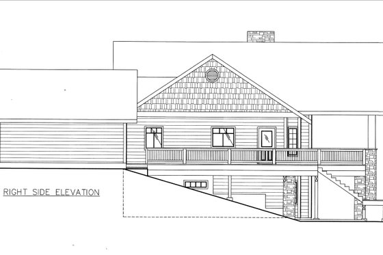 Exterior - Other Elevation 1 for Craftsman House Plan #117-1112 - 5 bed, 3 bath