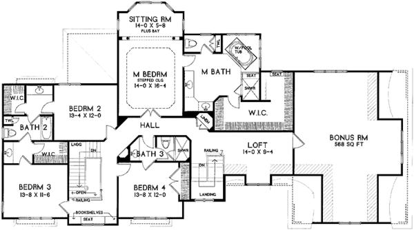 Home Plan - Traditional Floor Plan - Upper Floor Plan #328-458