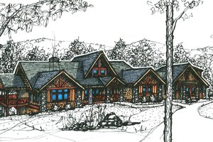 Craftsman Exterior - Front Elevation Plan #921-10