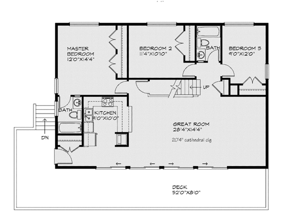 House Design - Contemporary Floor Plan - Main Floor Plan #959-3