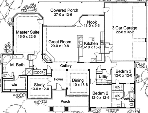 Home Plan - Craftsman Floor Plan - Main Floor Plan #120-203